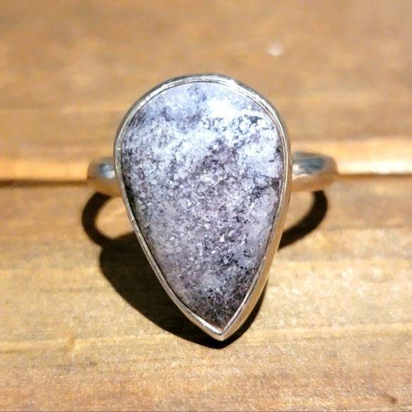 Vintage Jewelry - Native Tiffany Opal Gemstone Ring Size 9 Adjustable Sterling Silver Jewelry 925